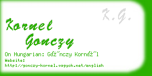 kornel gonczy business card