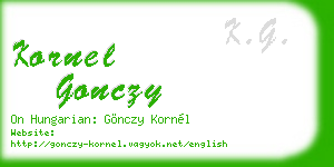 kornel gonczy business card